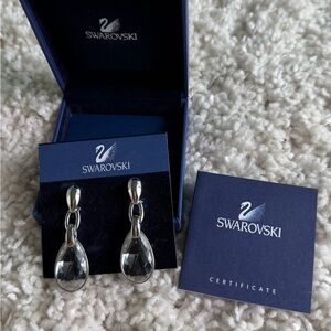Rare Vintage Swarovski Silver Drop Earrings